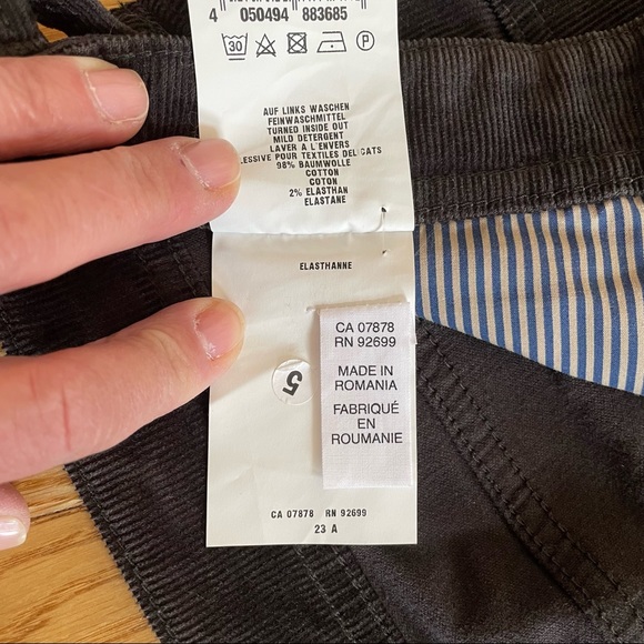 ❤️SOLD❤️ MENS 1920 GARDEUR CASUAL DARK BROWN CORDUROY PANTS JEANS STYLE 34/30 - Picture 9 of 11